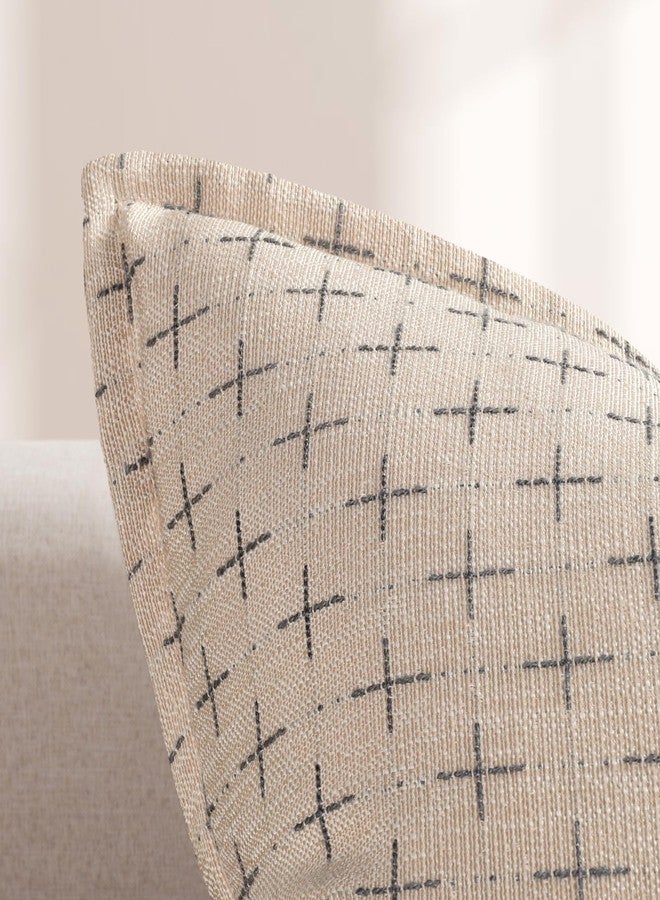 ZWJD Pillow Covers 18x18 Set of 2 Soft Polyester Textured Pillow Covers with Stylish Flange Edge Cozy Farmhouse Throw Pillows for Couch Bed Sofa Living Room - Image 2