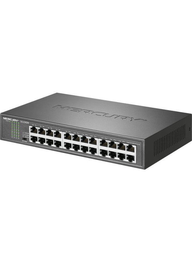Mercury 24-port Gigabit Switch, Steel Shell Desktop, Enterprise Engineering Network Dedicated Splitter Sg124dm - Image 5