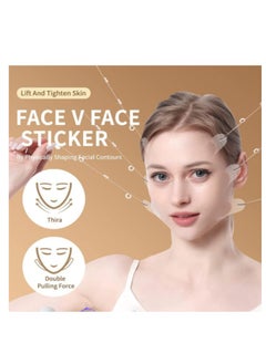 OASIS-TH 40 PCS Face Lift Sticker With Fixed Rope,Instant V-Shape Facelift Bands,Face Lifting Tapes Double Chin Reducer Face Wrinkle Patches  - Image 4