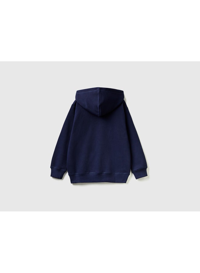 UNITED COLORS OF BENETTON Zip-Up Sweatshirt With "Be" Print  - Image 2