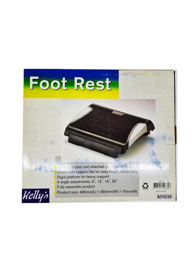 Fellowes Adjustable footrest with a comfortable tilt angle for home and office use, easy to carry and assemble, provides comfort for legs and prolonged sitting - Image 1