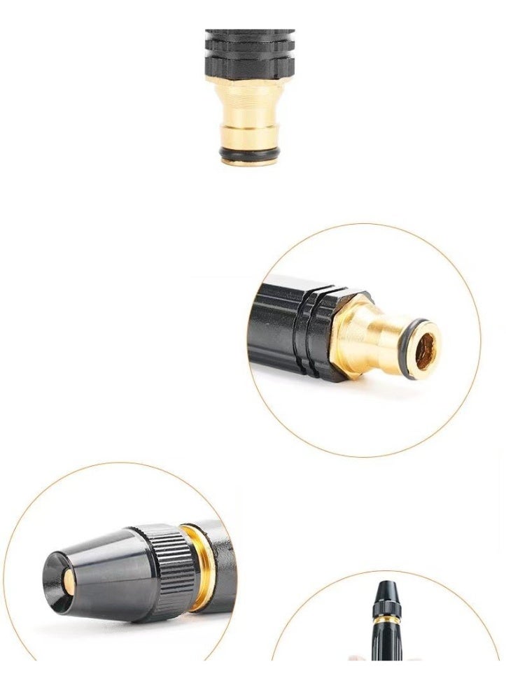 High Pressure Car Wash Water Gun Set Home Car Cleaning Spray Nozzle with 2 Connectors Garden Watering Multi Function Washer Tool Black King Kong Water Gun No Hose Included - Image 2