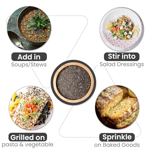 Nutraj Chia Seeds 500g Jar Pack of 1 | Seeds for Eating | Seeds for Weight Management | Good Source of Fiber | Omega-3 | Non-GMO | Gluten Free | Keto Diet Friendly | Rich in Calcium - Image 4