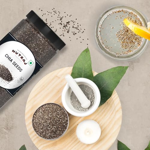 Nutraj Chia Seeds 500g Jar Pack of 1 | Seeds for Eating | Seeds for Weight Management | Good Source of Fiber | Omega-3 | Non-GMO | Gluten Free | Keto Diet Friendly | Rich in Calcium - Image 5