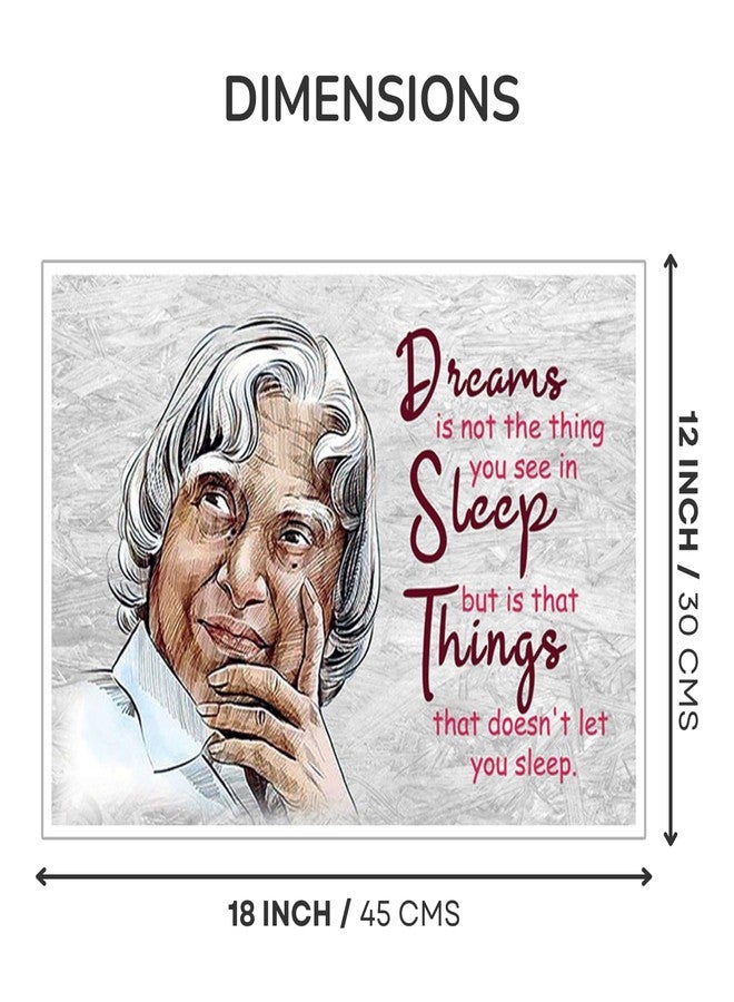 Masstone APJ Abdul Kalam With Quotes Poster | Wall Poster for Bedroom(12x18 Inch) | APJ Abdul Kalam Famous Motivational Quotes Poster | Inspirational Quotes for Wall Study Room - Image 2