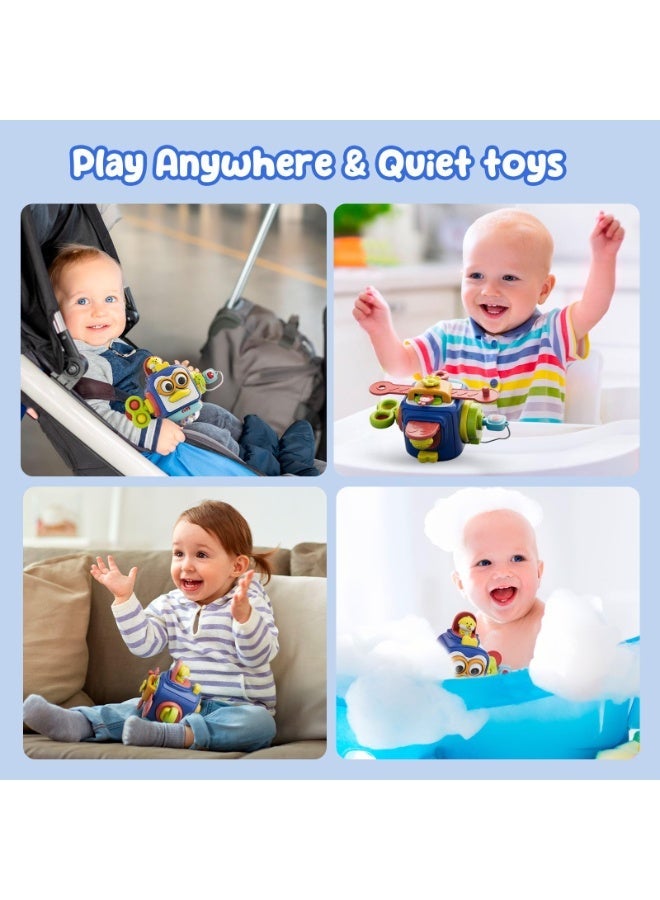 هالامودو لعبة الطفل المشغول بالكرة، صندوق تدوير المكعب الحسي التعليمي، كرة البطريق المشغولة متعددة الوظائف، لعبة مونتسوري للتعلم المبكر، لعبة لعب نشاط الرضع، زراعة التشبث وتنسيق العين اليدوية، أولاد بنات لعبة عيد ميلاد هدية ممتعة - Image 4