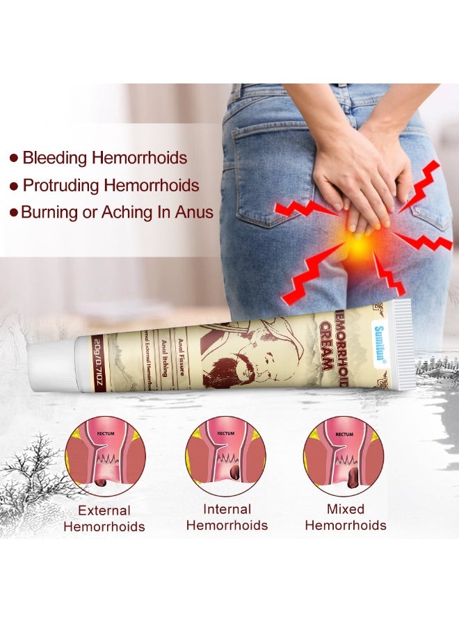 سوميفون كريم البواسير شقوق شرجية حكة نزيف سريع المفعول راحة مزدوجة من الألم والحكة مرهم عناية شرجية 20 جرام - Image 4