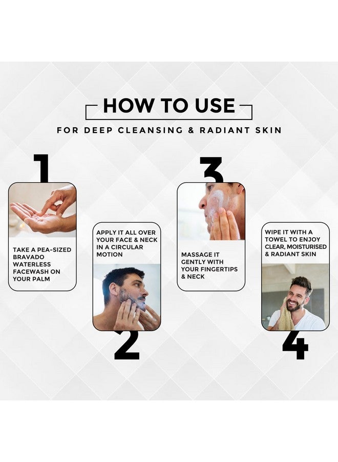 BRAVADO Sans-Qua Waterless Face Wash with Niacinamide | Detox, For Acne & Pimples, Clears Dirt, Oil Control | Deep Cleansing & Moisturizing | for Dry & Oily Skin | Face Cleanser, Facial Wash |100ml - Image 4