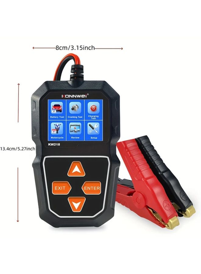 فاحص البطارية والمولد KW218 يعمل بطاقة USB، 6V 12V، 100-2000 CCA، محلل للسيارات والشاحنات والقوارب والدراجات النارية. - Image 3