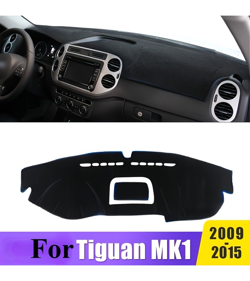 فولكس فاجن تيجوان MK1 2009-2015 غطاء لوحة القيادة بحافة حمراء إكسسوارات داخلية للسيارة غطاء لوحة القيادة - Image 5