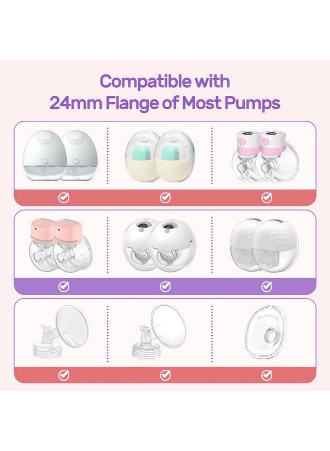 nuliie 10Pcs Flange Sizing Kit 13/15/17/19/21Mm For 24Mm Flange/Shield Of Most Pumps, Silicone Flange Insert For Momcozy/Spectra/Bellababy Breast Pump, Breastfeeding Essential Pumping Kit For Moms - Image 3