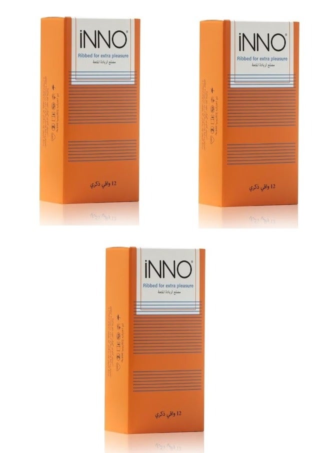 INNO Pack Of 3-12-Piece Ripped Condoms 
