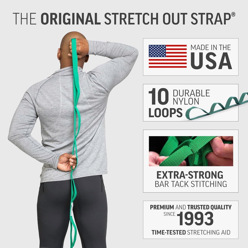 OPTP The Original Stretch Out Strap with Exercise Poster, USA Made Top Choice Stretch Out Straps for Physical Therapy, Yoga Stretching Strap or Knee Therapy Strap - Image 4