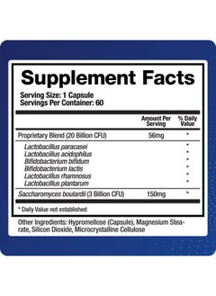 BioMatrix Premium Probiotic For Men And Women No Refrigeration Required Saccharomyces Lactobacillus Bifidobacterium Strains Daily Digestive Supplement ; Support Biotic (60 Capsules)  - Image 3