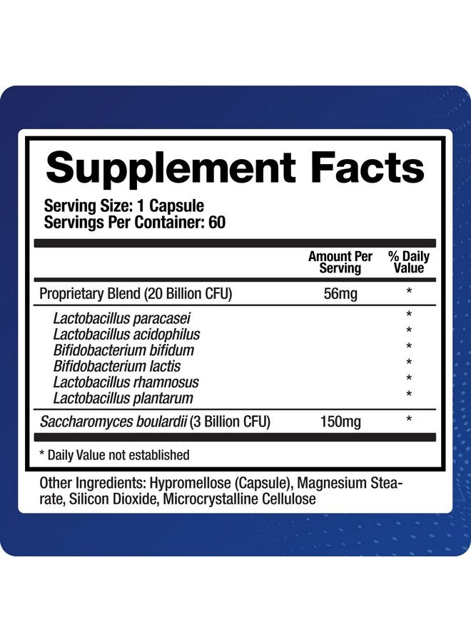 BioMatrix Premium Probiotic For Men And Women No Refrigeration Required Saccharomyces Lactobacillus Bifidobacterium Strains Daily Digestive Supplement ; Support Biotic (60 Capsules) - Image 3
