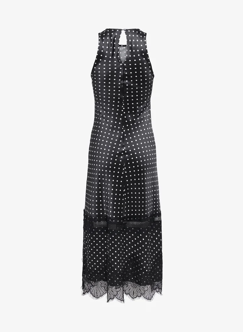 اونلي Onlindona Lace Detailed Satin Maxi  Dress