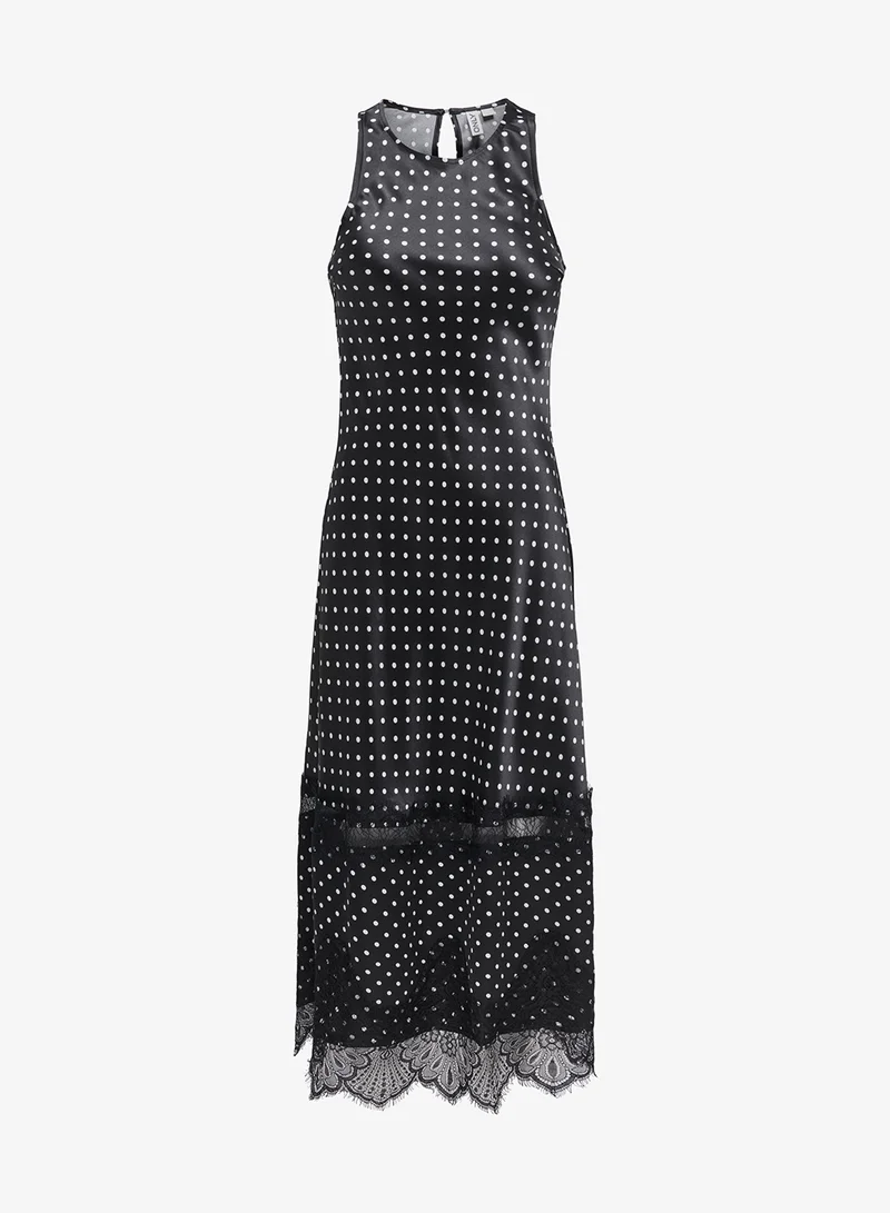 اونلي Onlindona Lace Detailed Satin Maxi  Dress