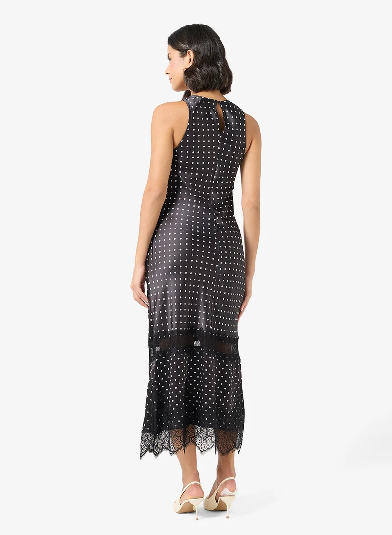 Only Onlindona Lace Detailed Satin Maxi  Dress