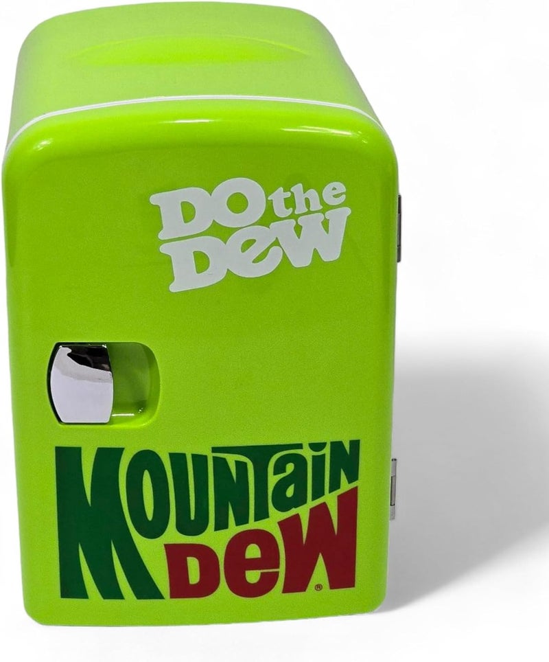 CURTIS Mountain Dew MIS134MD, Mini Portable Compact Personal Fridge Cooler, 4 Liter Capacity Chills Six 12 oz Cans, 100% Freon-Free & Eco Friendly, Lime - Image 1