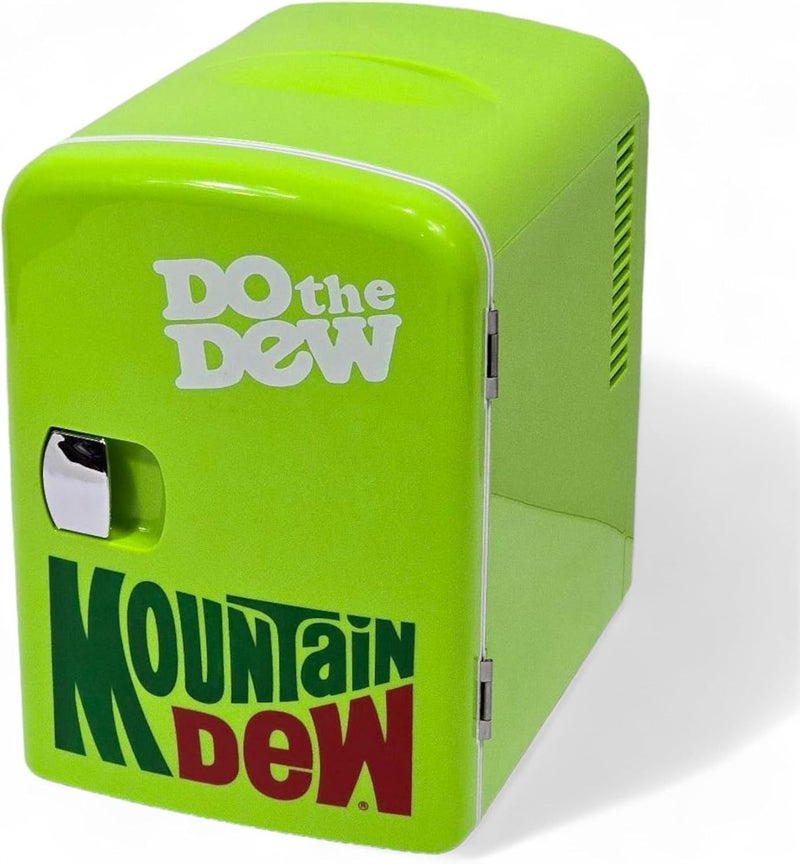 CURTIS Mountain Dew MIS134MD, Mini Portable Compact Personal Fridge Cooler, 4 Liter Capacity Chills Six 12 oz Cans, 100% Freon-Free & Eco Friendly, Lime - Image 3