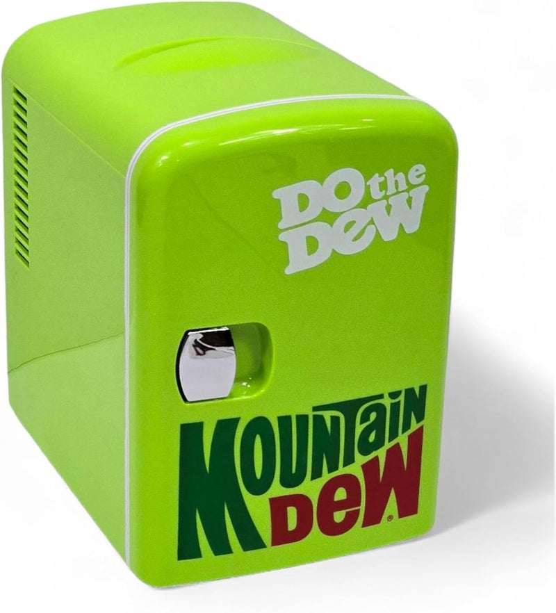 CURTIS Mountain Dew MIS134MD, Mini Portable Compact Personal Fridge Cooler, 4 Liter Capacity Chills Six 12 oz Cans, 100% Freon-Free & Eco Friendly, Lime - Image 2