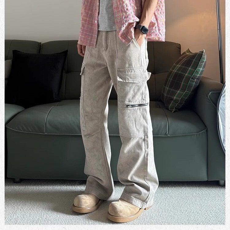 Unisex Classic Denim Jeans Loose Fit Daily Outdoor Wear - Image 1
