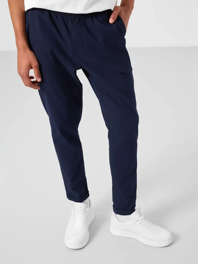 TOMMYLIFE TOMMY Men's Straight-leg Gabardine Chinos