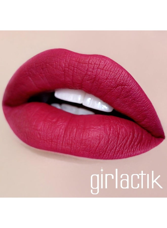 girlactik Matte Lip Liquid In Cranberry Pink Shade - Image 2