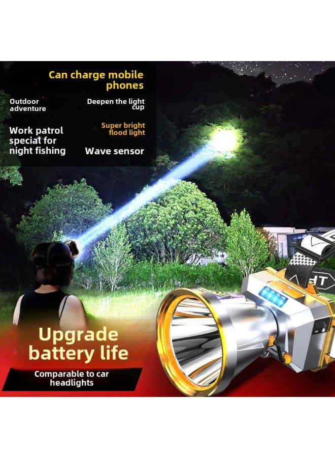 High Power Led Fishing Night Light Waterproof Outdoor Headlamp Super Bright Long Range Exploration Torch Fishing Equipment-Color:White Light 5-8h - Image 1