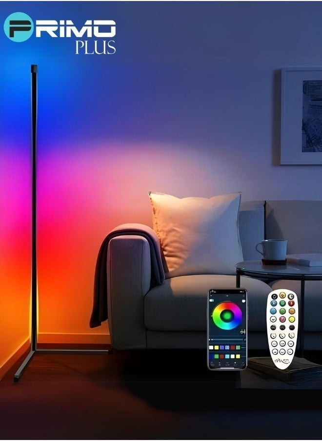 PRIMO PLUS - Remote Control LED Light Corner Lamp Multicolor Remote Control LED Light Corner Lamp Multicolour 55x13.78inch - Image 1