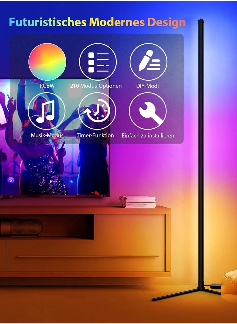PRIMO PLUS - Remote Control LED Light Corner Lamp Multicolor Remote Control LED Light Corner Lamp Multicolour 55x13.78inch - Image 1