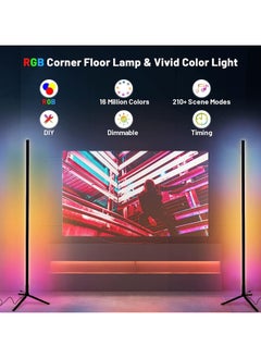 PRIMO PLUS Remote Control LED Light Corner Lamp Multicolor Remote Control LED Light Corner Lamp Multicolour 55x13.78inch  - Image 3