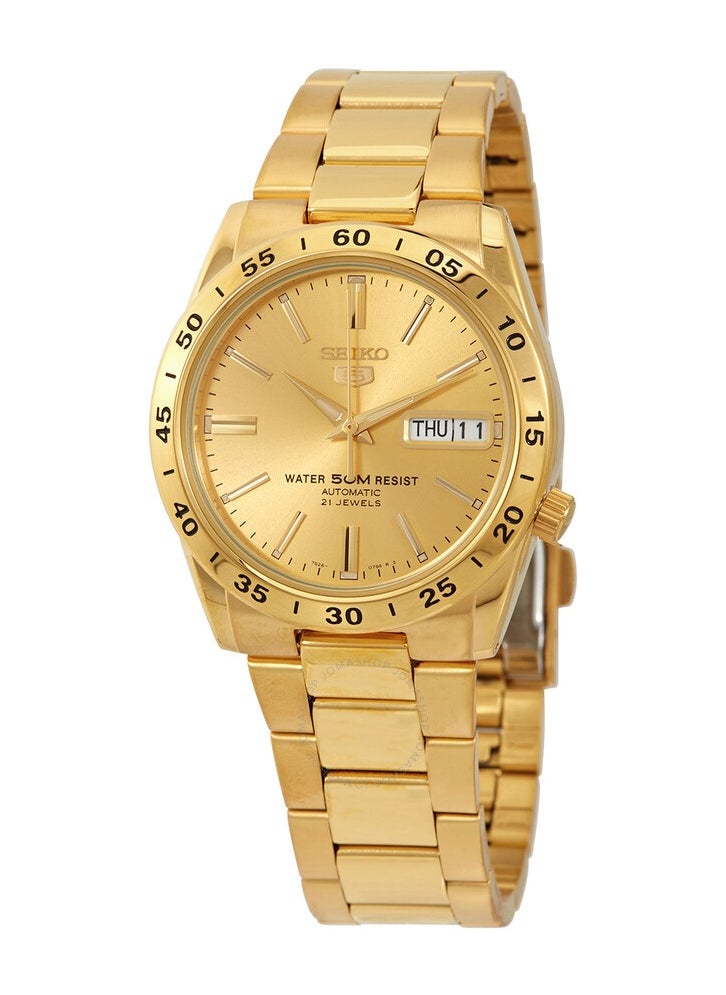 Seiko - 5 Automatic Gold Stainless Steel Men's Watch SNKE06K1 - Image 1