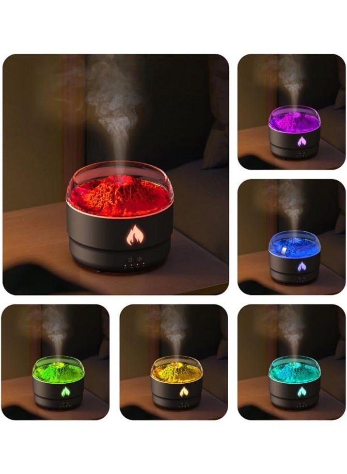 Flame Essential Oil Diffuser, 7 Color Flame Lights, 280ml Flame Air Humidifier, Waterless Auto Off, Aromatherapy Diffuser, for Home Office Bedroom Yoga (Black) - Image 4