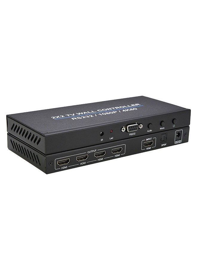 Generic - 2x2 HD Video Wall Controller TV Display Video Controller Maximum Support 4K@60Hz Input Resolution Wide Compatibility UK Plug - Image 1