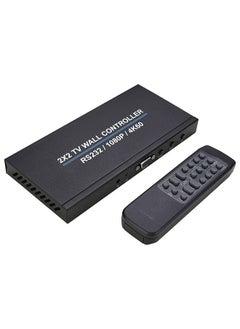 2x2 HD Video Wall Controller TV Display Video Controller Maximum Support 4K@60Hz Input Resolution Wide Compatibility UK Plug