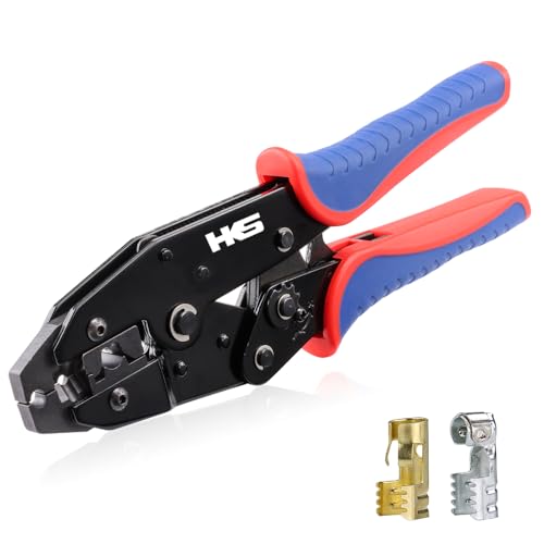 HKS Spark Plug Connector Crimping Tool For Ignition Cable and Spark Plug Wire Ratcheting Wire Crimpers Max Diameter 85mm Ratchet Terminal Crimper Electrical Crimping Tool
