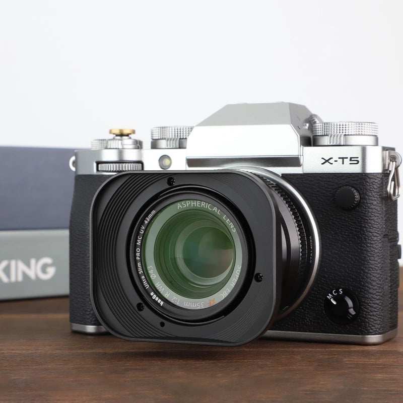 Haoge LH-X35 Bayonet Square Metal Lens Hood for Fujifilm Fuji Fujinon XF35mmF2 XF 35mm f/2 R WR and XF23mmF2 XF 23mm f2 R WR Lens on X-Pro3 X-Pro2 X-T4 X-T3 X-T30 X-T20 Replace LH-XF35-2 - Image 5