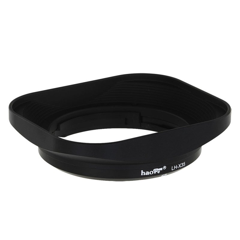Haoge LH-X35 Bayonet Square Metal Lens Hood for Fujifilm Fuji Fujinon XF35mmF2 XF 35mm f/2 R WR and XF23mmF2 XF 23mm f2 R WR Lens on X-Pro3 X-Pro2 X-T4 X-T3 X-T30 X-T20 Replace LH-XF35-2 - Image 1
