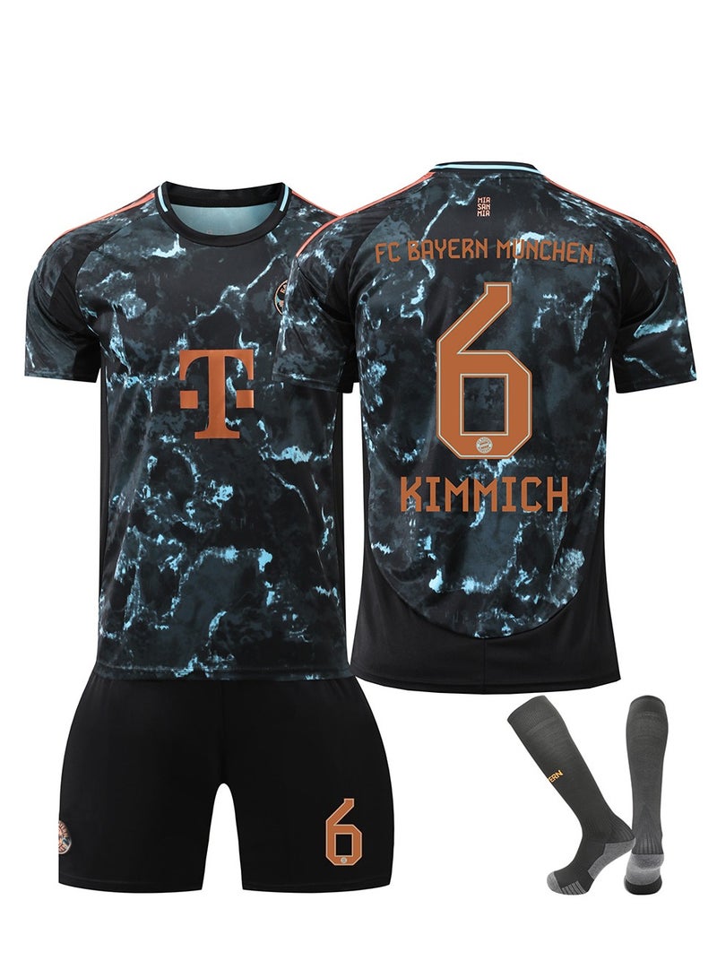 Bayern 24-25 Away Football Kits KIMMICH #6 Fans Football Jersey/Shorts Socks Gift Set Youth Sizes and Adult - Image 1