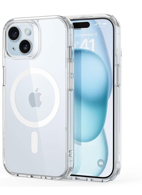 iPhone 15  Case, Yellowing Resistant, Scratch-Resistant Back, Magnetic Phone Case for iPhone 15,  Clear