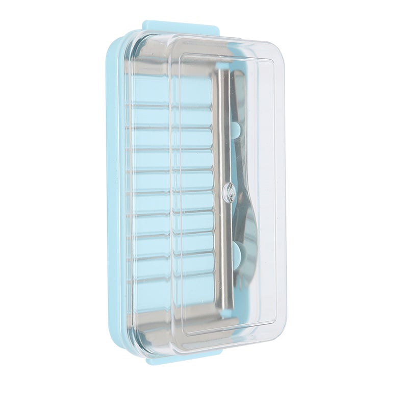 Stainless Steel Butter Cutter Box Cheese Storage Container with Transparent Cover for KitchenBlue Chassis - Image 5