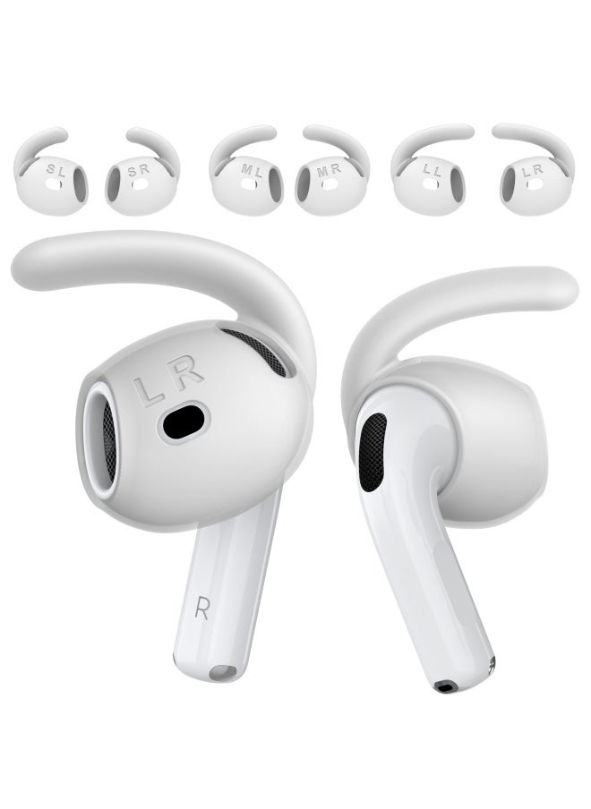 Generic - Suitable For Apple Wireless Bluetooth Headset AirPods4 Silicone Soft Ear Cuffs Ear Hanger Value 3 Pair-Color:Black (1 Pair Each Of Large, Medium And Small) - Image 1