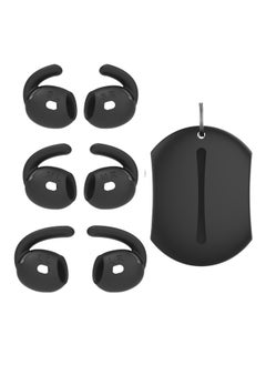Suitable For Apple Wireless Bluetooth Headset AirPods4 Silicone Soft Ear Cuffs Ear Hanger Value 3 Pair-Color:Black (1 Pair Each Of Large, Medium And Small)