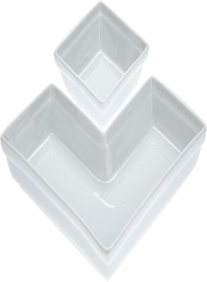 Symphony Snack Dishes - Set of 2, White - Image 5