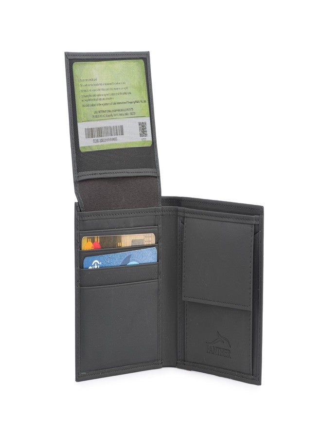 Panther Black Leather Wallet RFID Protected Leather Wallet for Men - Mens Wallet with Card Slots - Gift for Valentine Day, Father's Day, Birthday - Image 5