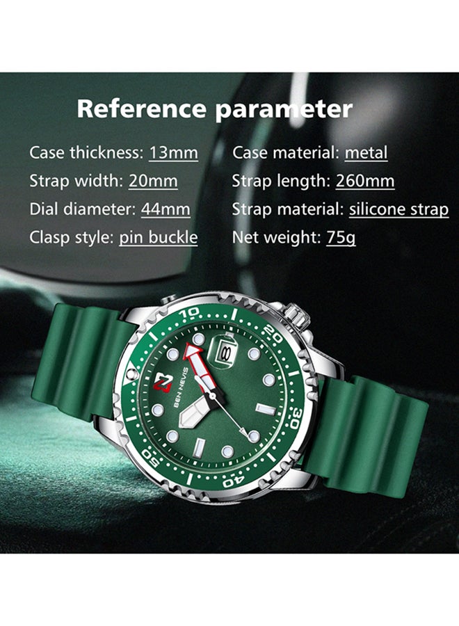 BEN NEVIS Waterproof Quartz Wrist Watch for Men - BN3024G-AllGreen - Image 5