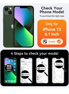 ESCASE Magnetic Cover for iPhone 13 (6.1 Inches) MagSafe Compatible [Full Camera Protection], Translucent Matte Slim Protective Shockproof Case, Black  - Image 2
