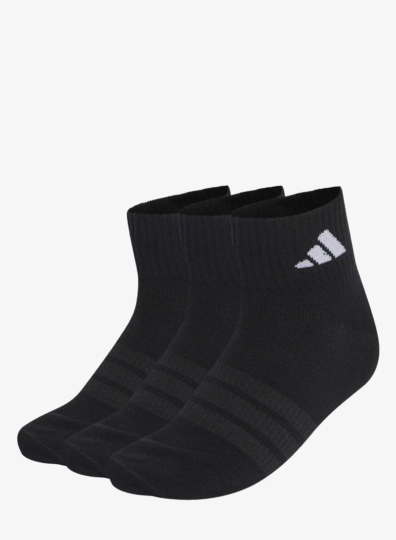Adidas THIN&amp;LIGHT SPORTSWEAR ANKLE SOCKS 3 PAIR PACK