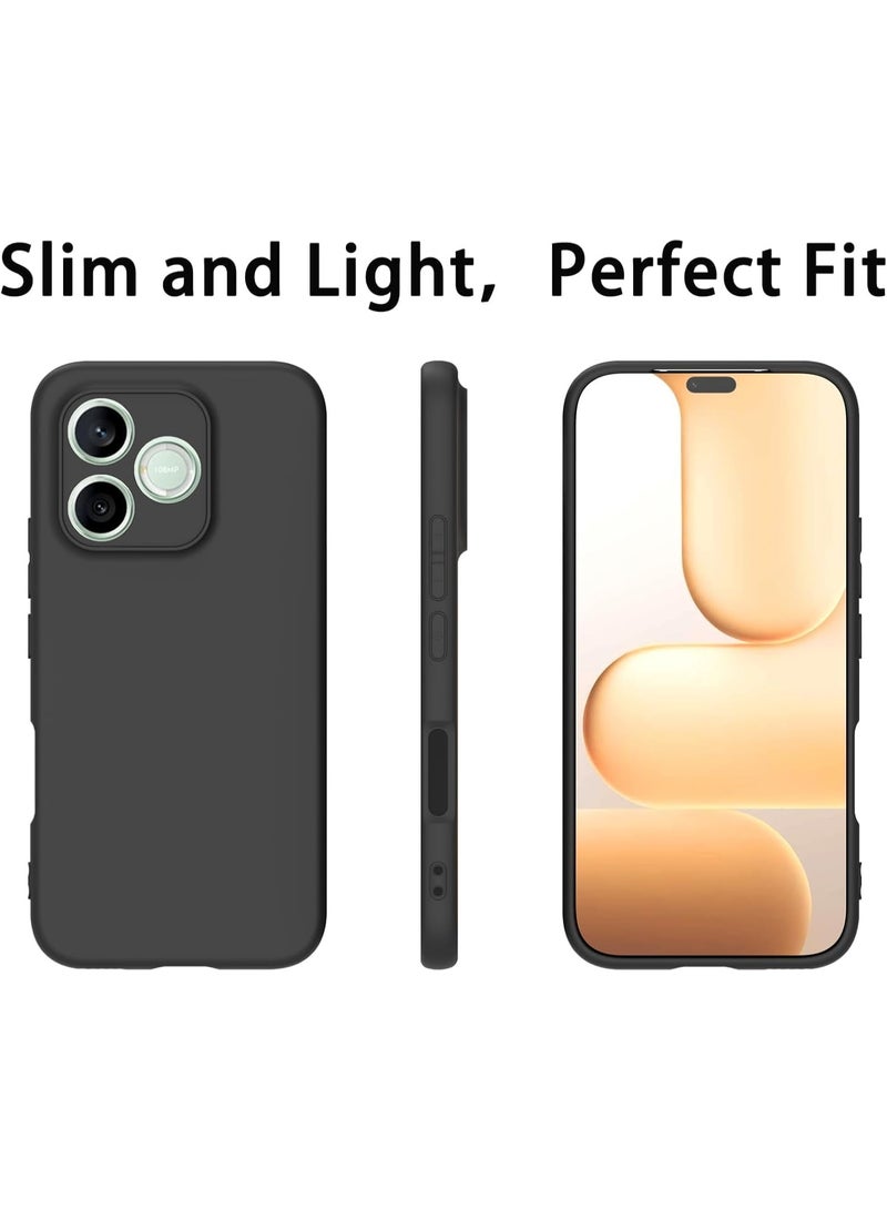 جراب حماية لهاتف Honor 600 Lite، مصنوع من المطاط السائل الهلامي، مع بطانة ناعمة من الألياف الدقيقة، بتصميم نحيف وصلب، مقاوم للصدمات، باللون الأسود. - Image 3